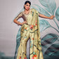 Anaita Green Pure Satin Silk With Zari Weaving Saree With Blouse
