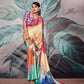 Anaita Cream Pure Satin Silk With Zari Weaving Saree With Blouse