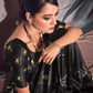 Anaita Black Pure Satin Silk With Zari Weaving Saree With Blouse