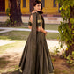 Lorenvalley Fashion Grey Chettinad Cotton Chex with Zari Weaving Work Lehenga Choli with Dupatta - Swadesiicart