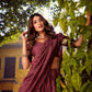 Lorenvalley Fashion Rust Chettinad Cotton Chex with Zari Weaving Work Lehenga Choli with Dupatta - Swadesiicart
