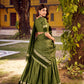 Lorenvalley Fashion Mehendi Chettinad Cotton Chex with Zari Weaving Work Lehenga Choli with Dupatta - Swadesiicart