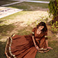 Lorenvalley Fashion Brown Chettinad Cotton Chex with Zari Weaving Work Lehenga Choli with Dupatta - Swadesiicart