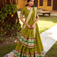 Lorenvalley Fashion Mehendi Pure Chanderi (Naylon) Zari Weaving Work Lehenga Choli with Dupatta - Swadesiicart