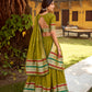 Lorenvalley Fashion Mehendi Pure Chanderi (Naylon) Zari Weaving Work Lehenga Choli with Dupatta - Swadesiicart