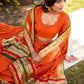 Lorenvalley Fashion Orange Pure Chanderi (Naylon) Zari Weaving Work Lehenga Choli with Dupatta - Swadesiicart