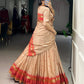 Lorenvalley Fashion Cream Pure Chanderi Zari Weaving Work Lehenga Choli with Dupatta - Swadesiicart