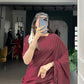 Lorenvalley Fashion Maroon Pure Chanderi Zari Weaving Work Lehenga Choli with Dupatta - Swadesiicart