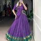 Lorenvalley Fashion Purple Pure Chanderi Zari Weaving Work Lehenga Choli with Dupatta - Swadesiicart