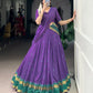 Lorenvalley Fashion Purple Pure Chanderi Zari Weaving Work Lehenga Choli with Dupatta - Swadesiicart