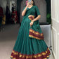 Lorenvalley Fashion Teal Pure Chanderi Zari Weaving Work Lehenga Choli with Dupatta - Swadesiicart