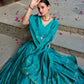 Lorenvalley Fashion Skyblue Pure Chanderi Plain With Zari Weaving Work Border Lehenga Choli with Dupatta - Swadesiicart