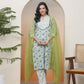 Vaasva Women White Cotton Kurta With Cotton Pant & Dupatta | Swadesiicart