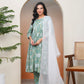 Vaasva Women Ferozi Cotton Kurta With Cotton Pant & Dupatta | Swadesiicart