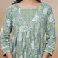 Vaasva Women Ferozi Cotton Kurta With Cotton Pant & Dupatta | Swadesiicart