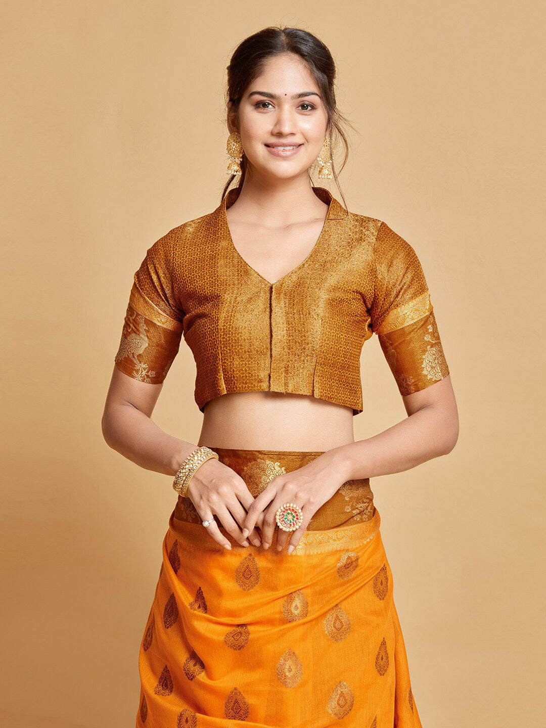 Sangria Ethnic Motifs Woven Design Art Silk Banarasi Saree | Swadesiicart