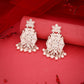 Tehzeeb Creations Fashionable Gold Earrings And Tikka Studded With Kundan And Pearl | Swadesiicart