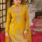 Anaita Yellow Chinon Stitched Suit With Embroidery Work