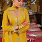 Anaita Yellow Chinon Stitched Suit With Embroidery Work
