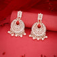 Tehzeeb Creations Pack of 1 Gold Drop & Danglers Earring With Tikka For Women & Girls Diamond, Pearl Brass Drops & Danglers - Swadesiicart