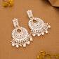 Tehzeeb Creations Pack of 1 Gold Drop & Danglers Earring With Tikka For Women & Girls Diamond, Pearl Brass Drops & Danglers - Swadesiicart