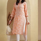 ADA Ethnic Motifs Embroidered Lucknowi Chikankari Detailed Modal Cotton Straight Kurta | Swadesiicart