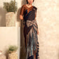 Anaita Brown Soft Satin Silk With Zari Weaving Saree With Blouse