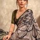Anaita Light Brown Soft Satin Silk With Zari Weaving Saree With Blouse