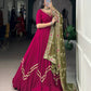 Lorenvalley Fashion Ranipink Pure Rayon Lace Touch Up Lehenga Choli with Dupatta | Swadesiicart