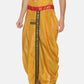 Sethukrishna Men Mustard Yellow Solid Readymade Dhoti Pant | Swadesiicart