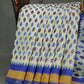 Shades of Cream And Ink Blue Colour Blouse Patola Print Semi Chanderi Saree By Gayathri Reddy Designer Studio | Swadesiicart