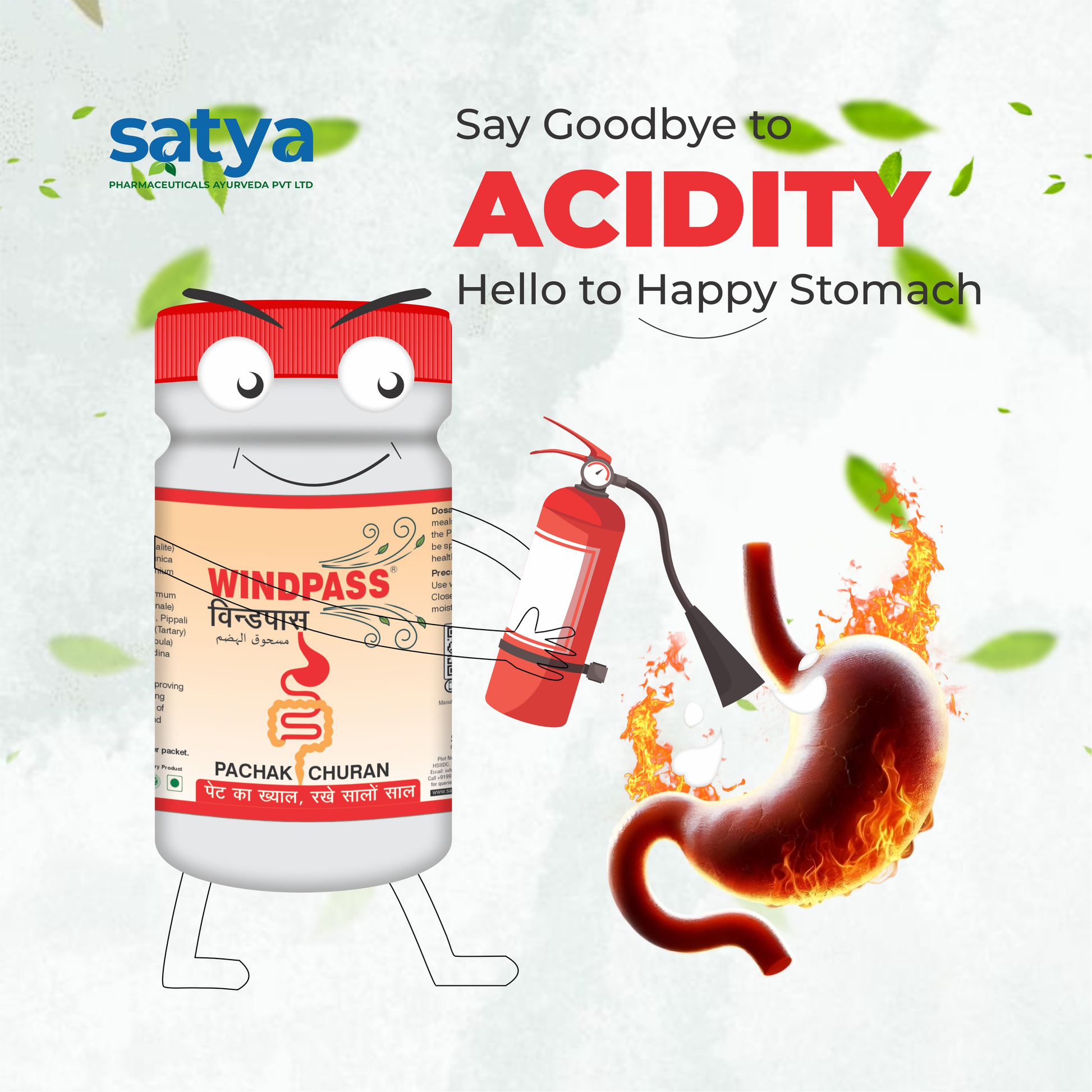 Satya Pharmaceuticals Ayurveda Windpass Pachak Churan | Swadesiicart