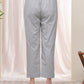 Vaasva Women Grey Cotton Flax Solid Straight Pants | Swadesiicart