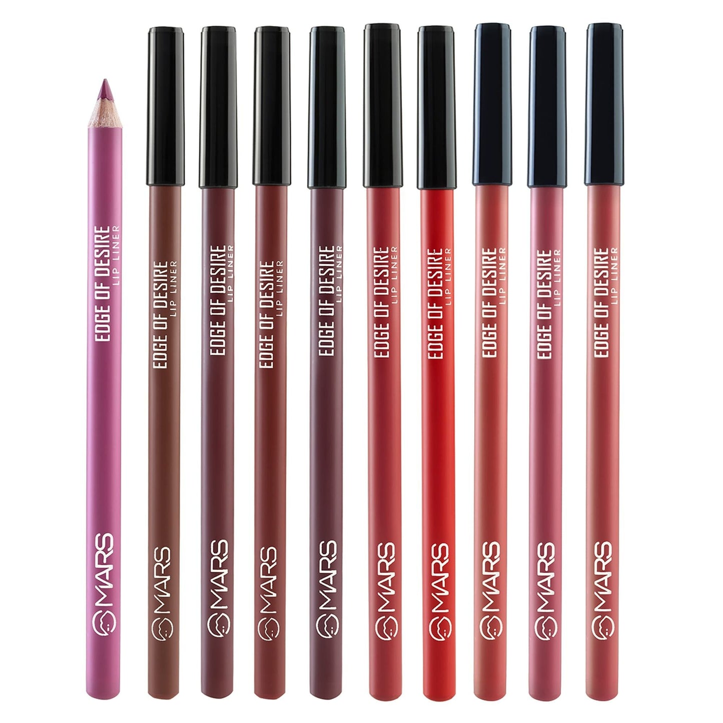 MARS Cosmetics Edge of Desire Lip Liner With Holder - Set A - Swadesiicart