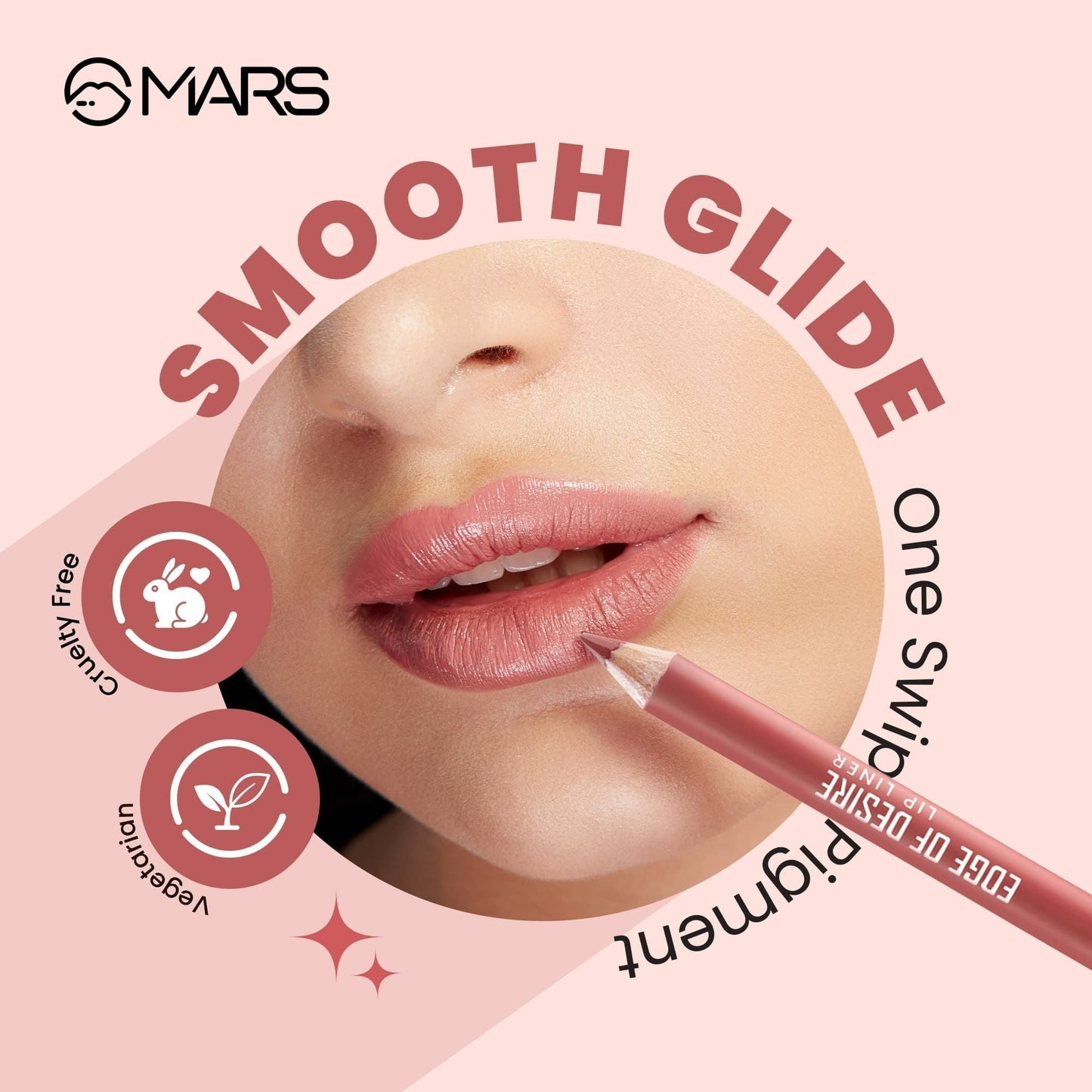 MARS Cosmetics Edge of Desire Lip Liner With Holder - Set B - Swadesiicart