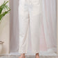 Vaasva Women Natural Cotton Flax Solid Straight Pants | Swadesiicart