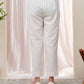 Vaasva Women Natural Cotton Flax Solid Straight Pants | Swadesiicart