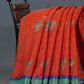 Orange Colour With Pista Green Blouse Cotton Brasso Saree By Gayathri Reddy Designer Studio | Swadesiicart