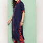 Ahalyaa Womens Kurta Set - Navy Blue | Swadesiicart