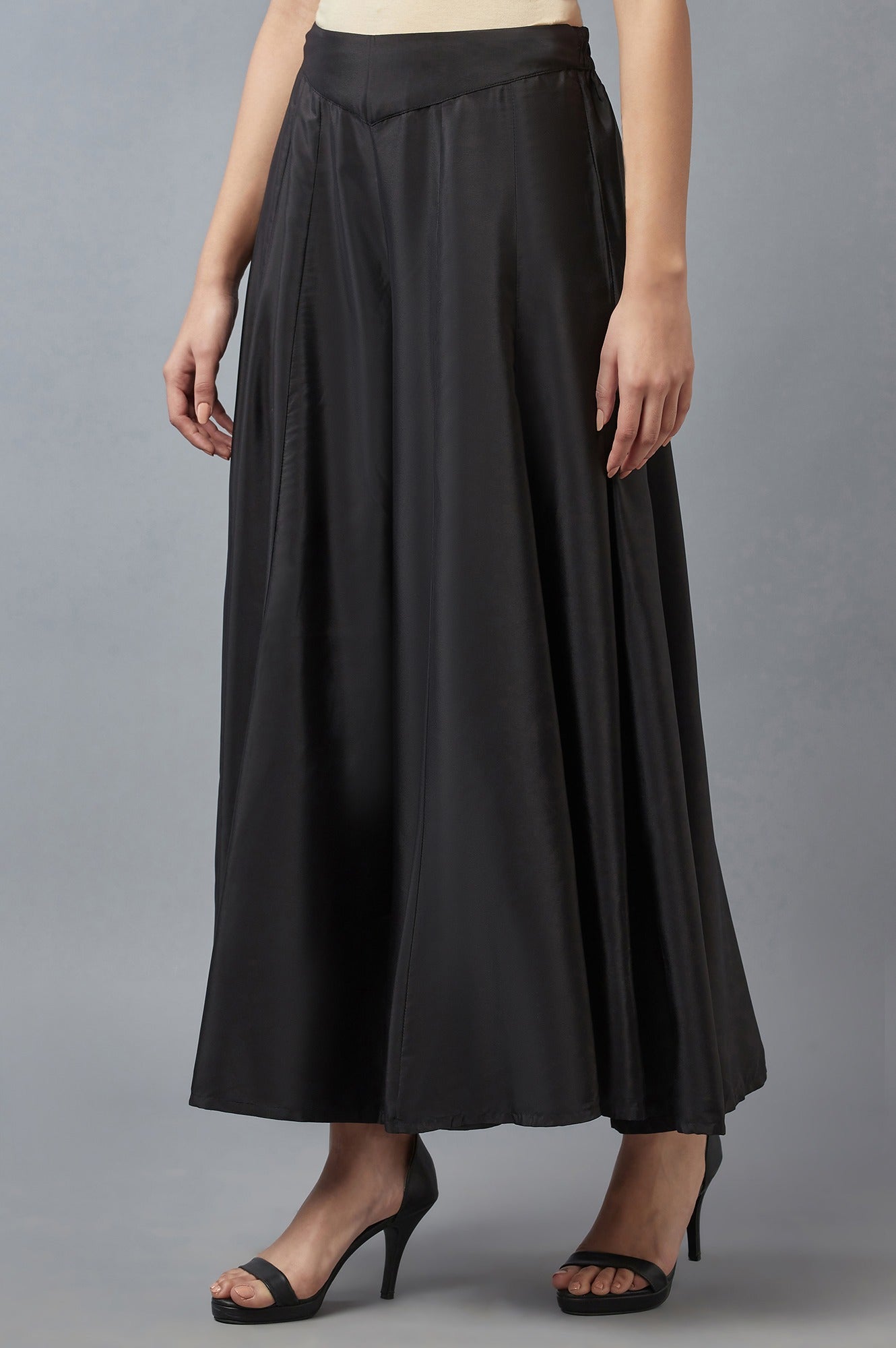 W for Woman Black Flared Skirt