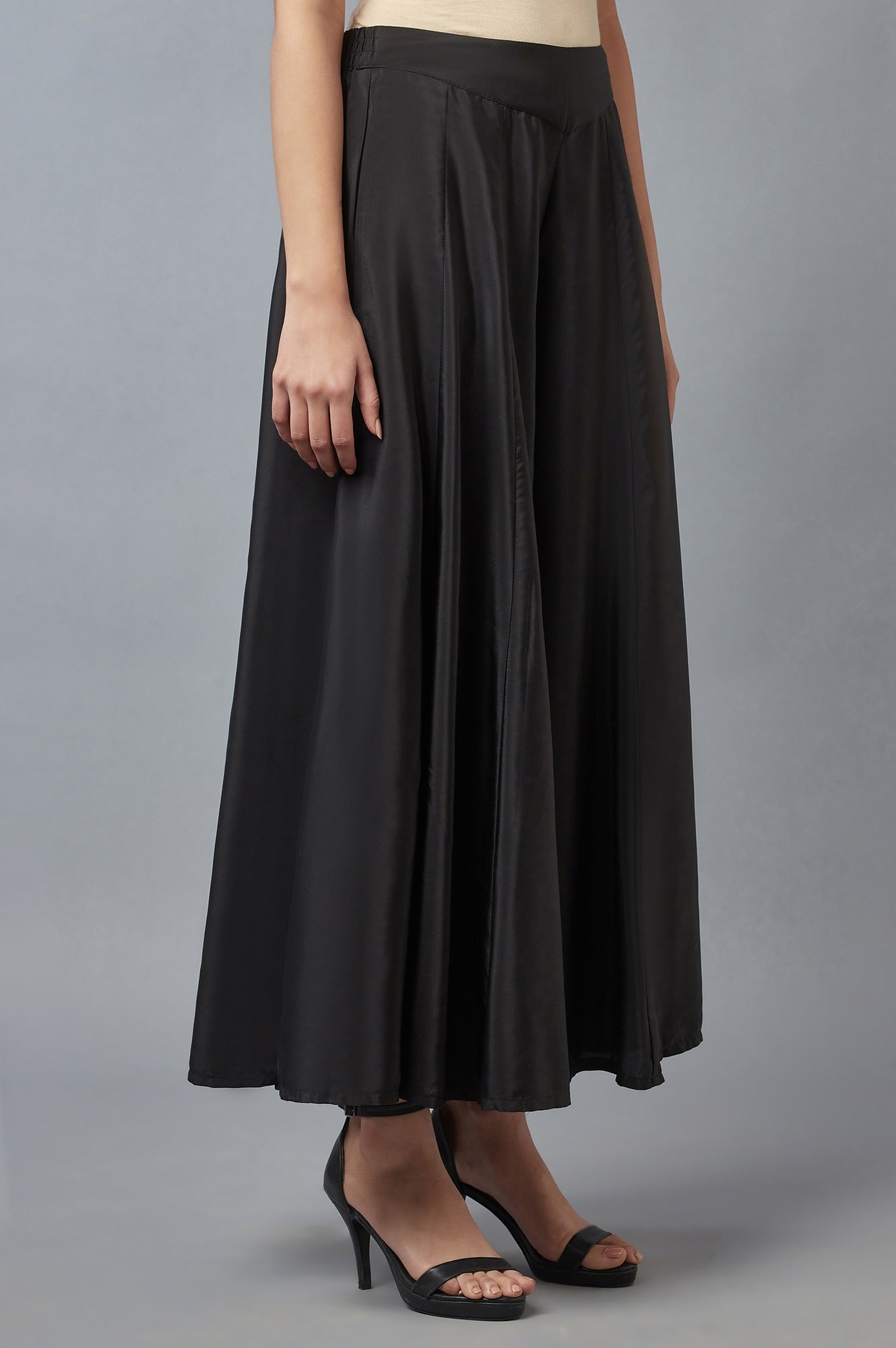 W for Woman Black Flared Skirt
