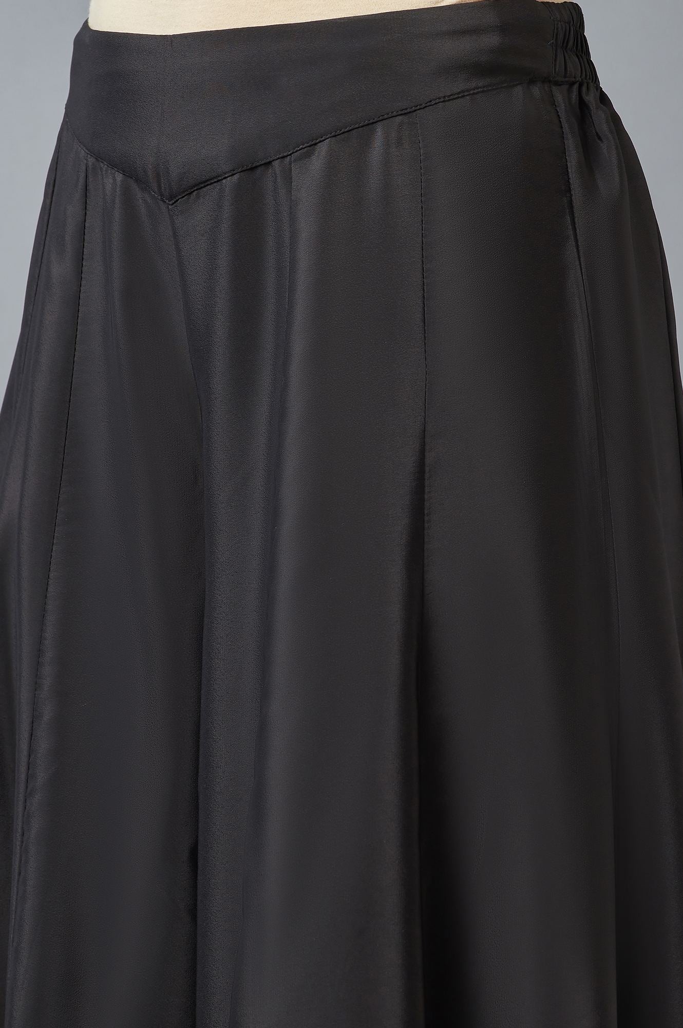 W for Woman Black Flared Skirt