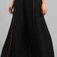 W for Woman Black Solid Pleated Pants