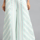 W for Woman Blue Striped Pants