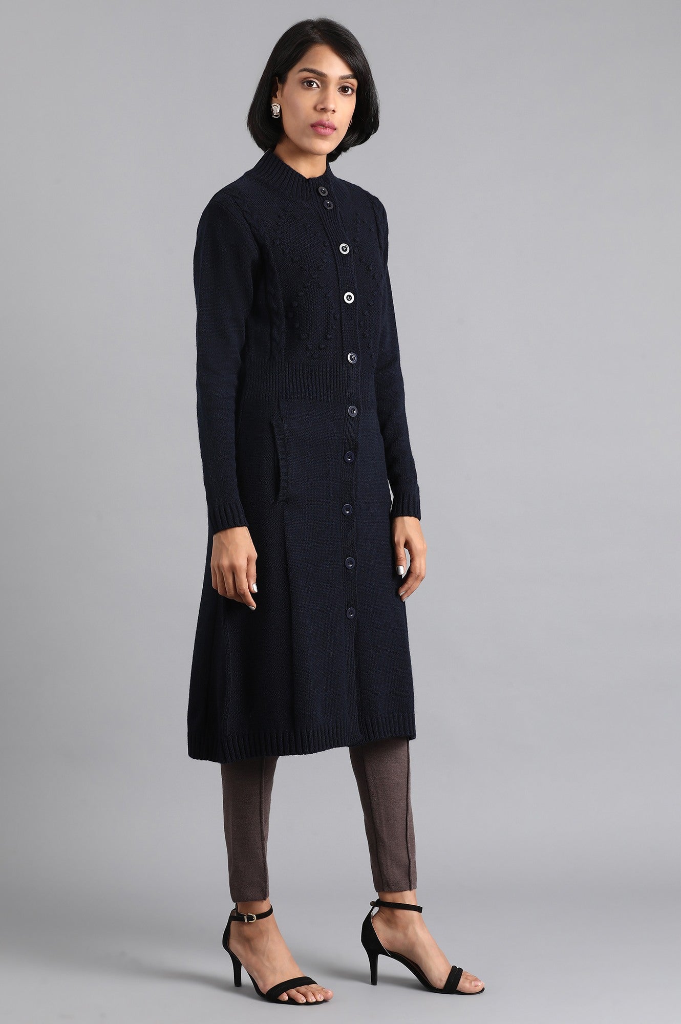 W for Woman Blue Long Jacket