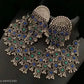 Tehzeeb Creations Women's Silver Colour Oxidised Necklace And Earring With Multi Beads - Swadesiicart