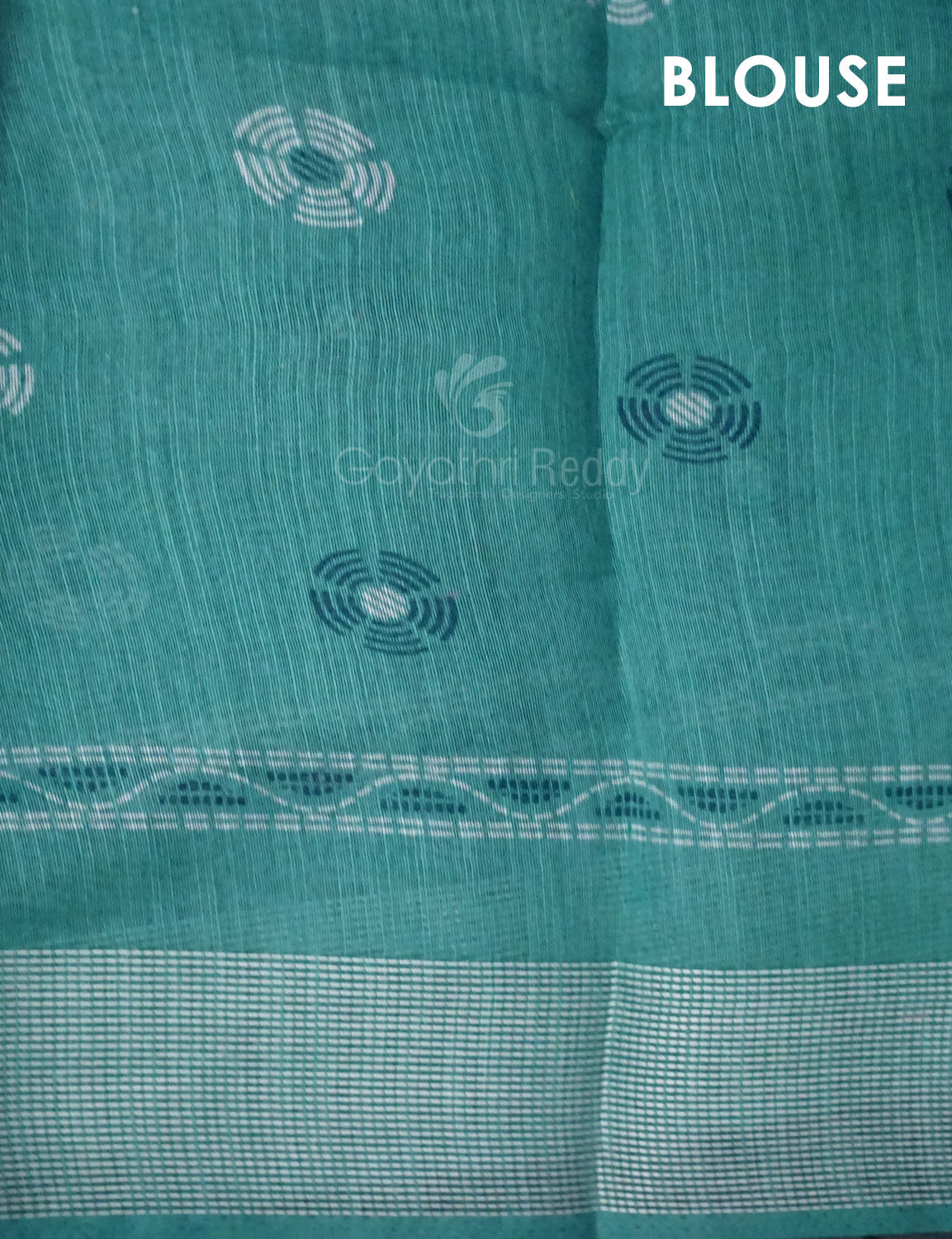 Shades of Light Rama Green Colour Floral Print Semi Chanderi Saree By Gayathri Reddy Designer Studio | Swadesiicart