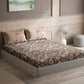DDecor Grey & Maroon Ethnic Motifs 140 TC Cotton Queen Bedsheet with 2 Pillow Covers - Swadesiicart