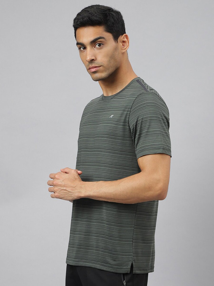 Alcis Men Stretch-X Anti-Static Slim-Fit Round Neck Running T-Shirt | Swadesiicart