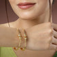 NVR Women's Set of 2 Gold-Polished Handcrafted Adjustable Bangles - NR Retail-NVR